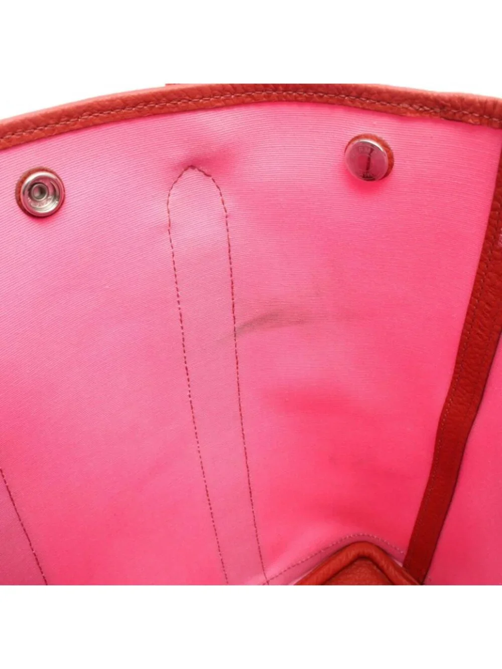 Hermes Tote Garden File PM 2-Way Pink Rouge Ducese Canvas PM
